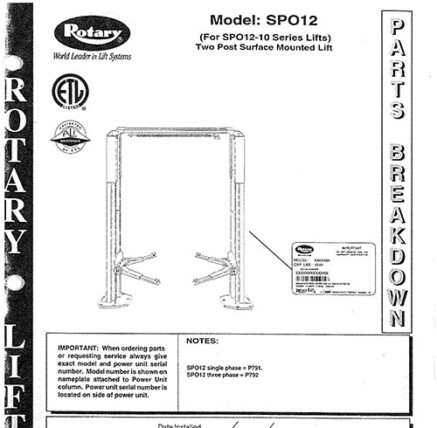 SPO12-10 Series Lifts