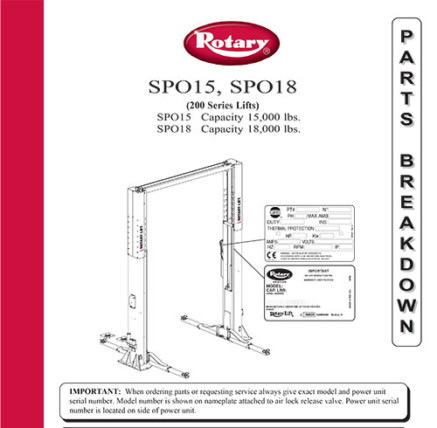 SPO15 & SPO18 200 Series Lifts